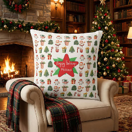 Almofada Férias de Natal moderno simples inverno