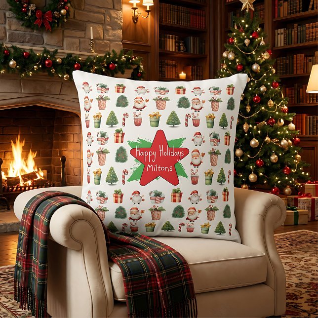 Almofada Férias de Natal moderno simples inverno  (Criador carregado)