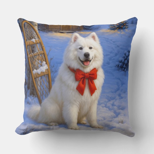 Almofada Férias de Samoyed  (Frente)