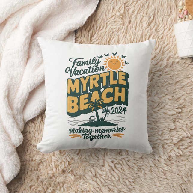Almofada Férias em Família Myrtle Beach 2024 Criando Memóri (Cobertor)
