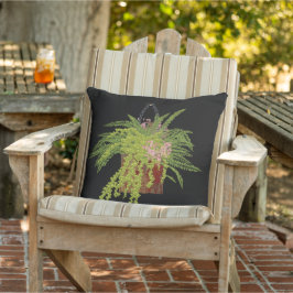 Almofada Fern Ivy Hanging Plant Botanical Illustration Art