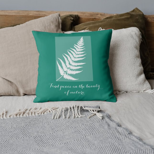 Almofada Fern Motivation Boho green (Criador carregado)