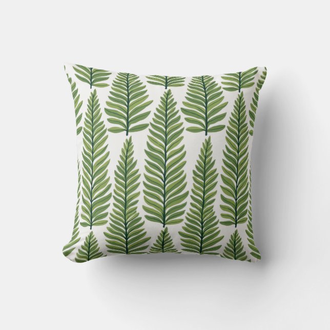 Almofada Fern Pattern – Elegant Botanical Leaf Design (Frente)