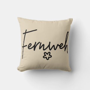 Almofada Fernweh, palavras alemãs bonitas, desejando,