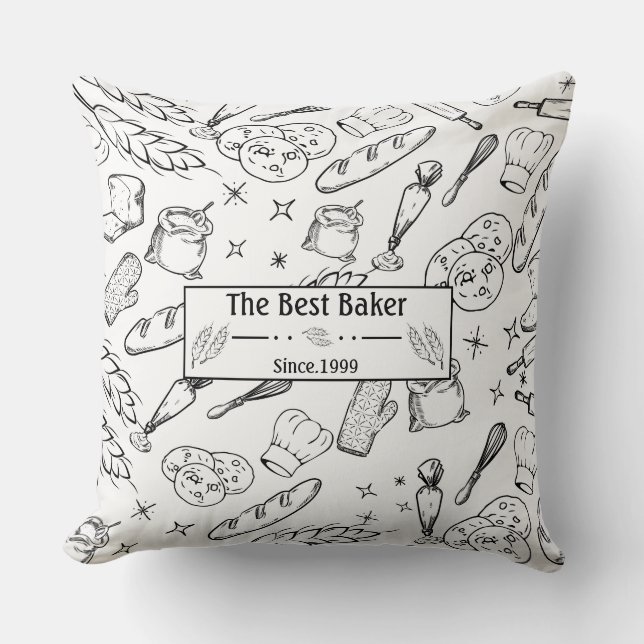 Almofada ferramentas de assar e padeiro moderno de comida (Frente)