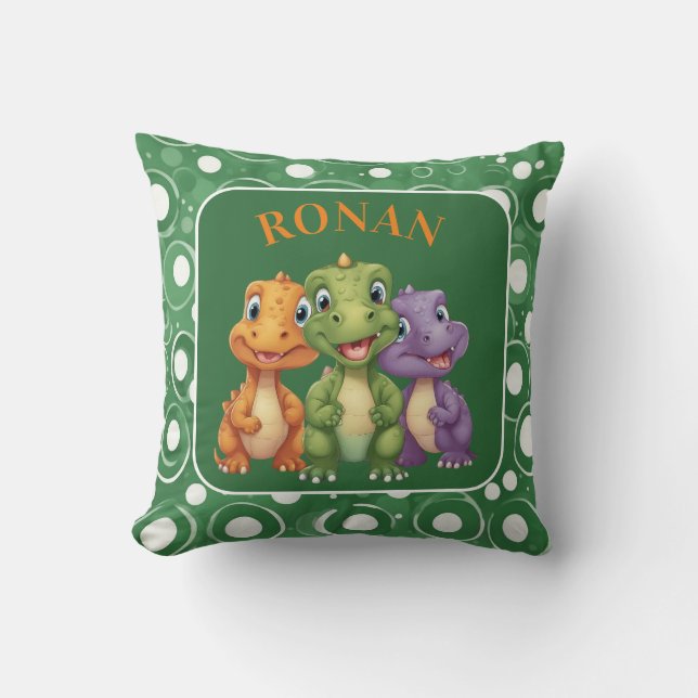 Almofada Festa Adorável do Dinossauro do Bebê (Frente)