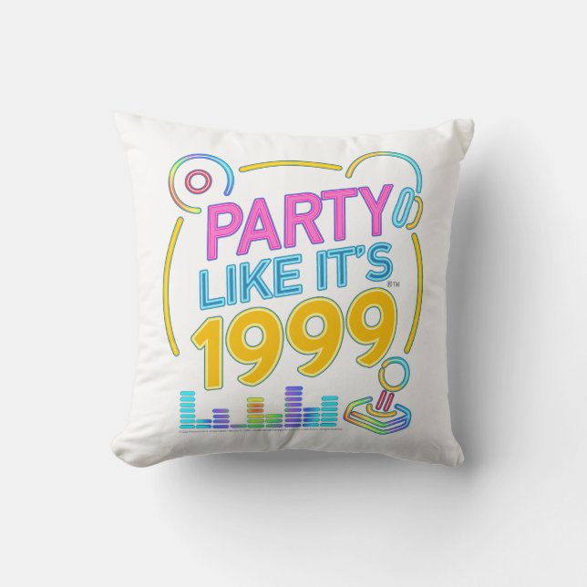 Almofada Festa Como Se Fosse 1999®™ – Trilha Sonora Neon (Frente)