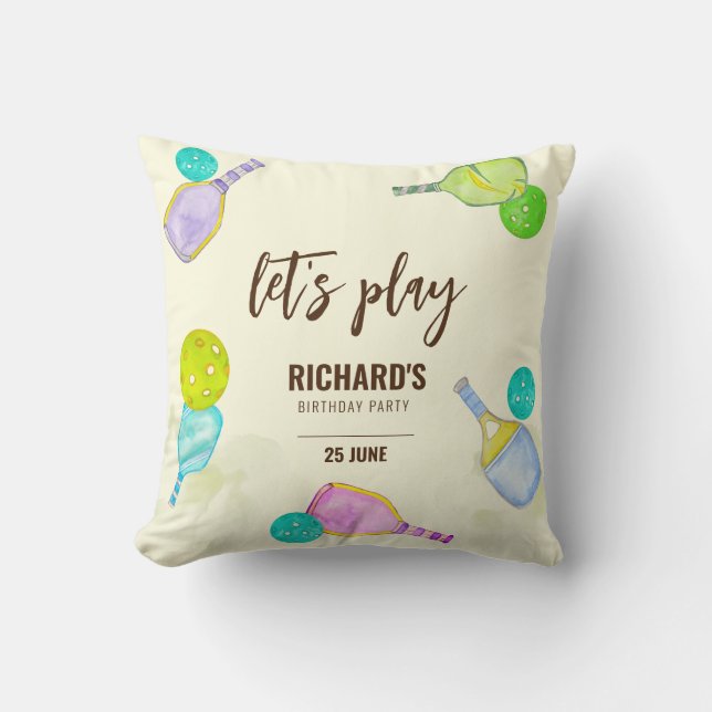 Almofada Festa de aniversário de Esportes de Esportes de Pi (Frente)