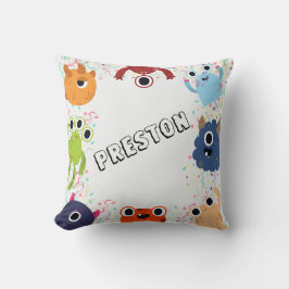 Almofada Festa de aniversário de Monstro Bonito para Todas