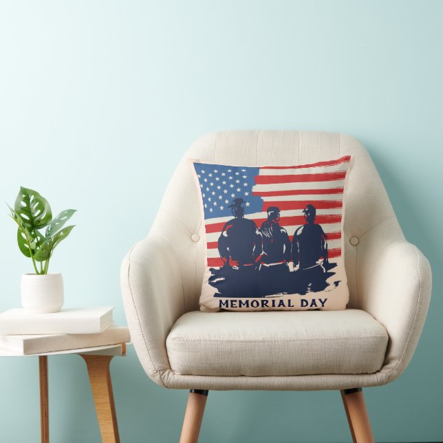 Almofada Festa de Churrasco do Dia Memorial (Cadeira)