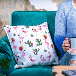 Almofada Festa de Flamingo de Natal | Feriados