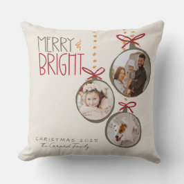 Almofada Festa de Natal da Família de Fotos 2025 Xmas