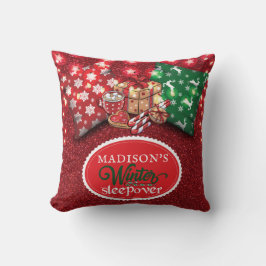 Almofada Festa de Pijama de Aniversário do Winter Leepover