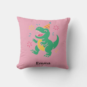 Almofada Festa Dino Rugido – Design de Camiseta de Aniversá