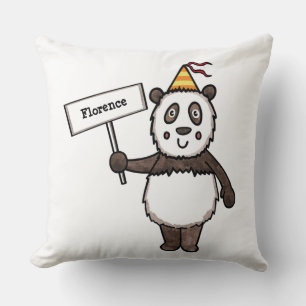 Almofada Festa Personalizada de Panda para Crianças