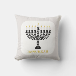 Almofada Festival Simples de Luzes Menorah Hanukkah