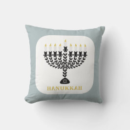 Almofada Festival Simples de Luzes Menorah Hanukkah