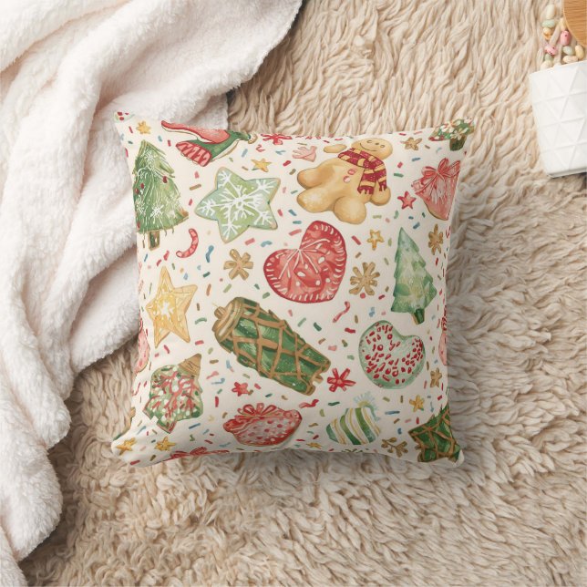 Almofada Festive Cookie Parade Pattern | Holiday Cookies (Cobertor)