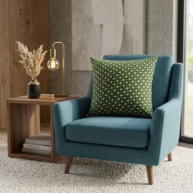 Almofada Festive Geometric Abstract Pattern Design (Criador carregado)