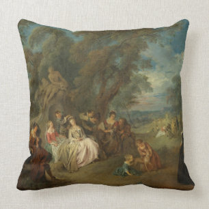 Almofada Fête Champêtre, C. 1730 (óleo em canvas)