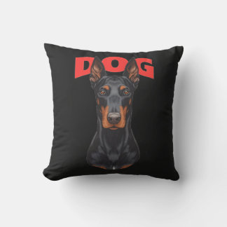 Almofada Fierce Doberman Dog Pillow – Strong and Elegant Gu