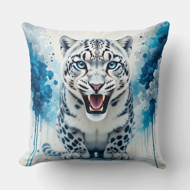 Almofada Fierce White Leopard (Frente)