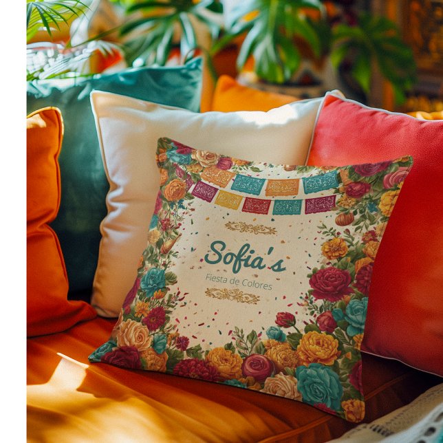 Almofada Fiesta de Colores Quinceanera, costume (Criador carregado)