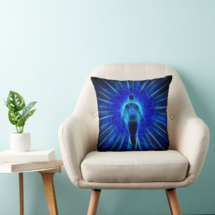 Almofada Figura emerge da luz