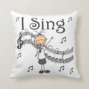 Almofada Figura menina da vara eu canto t-shirt e presentes