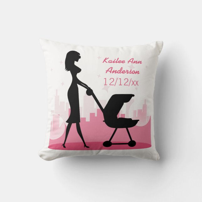 Almofada Filha de Bebês - Estação de Nascimento - Cidade Ro (Frente)