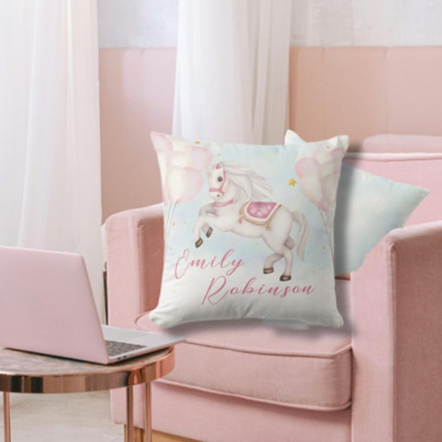 Almofada Filhinha de conto de fadas Estrelas de balões cor- (Criador carregado)