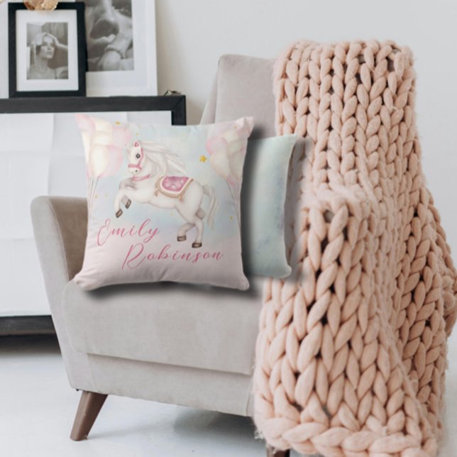 Almofada Filhinha de conto de fadas Estrelas de balões cor- (Criador carregado)