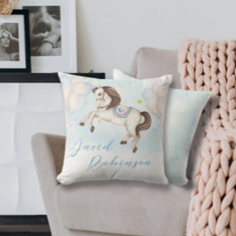 Almofada Filhinho de conto de fadas Estrelas de balões Azui