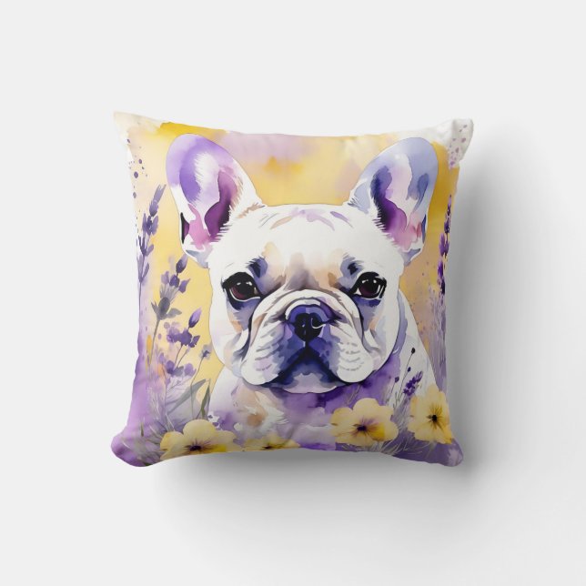 Almofada Filhote de Cachorro com flores silvestres (Frente)