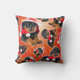 Almofada Filhote de Rottweiler Natal Divertido