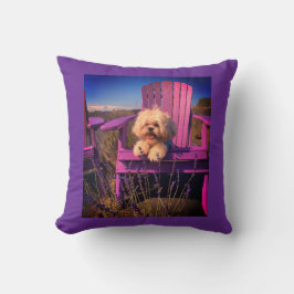Almofada Filhote Feliz e Brincalhão de Shih Tzu Sorri Entre