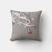 Filiais De Berries De Inverno Cobertas Por Neve