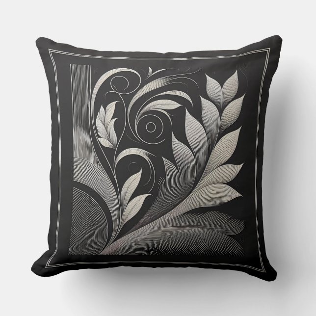 Almofada Filigree Leaf Frame (Frente)