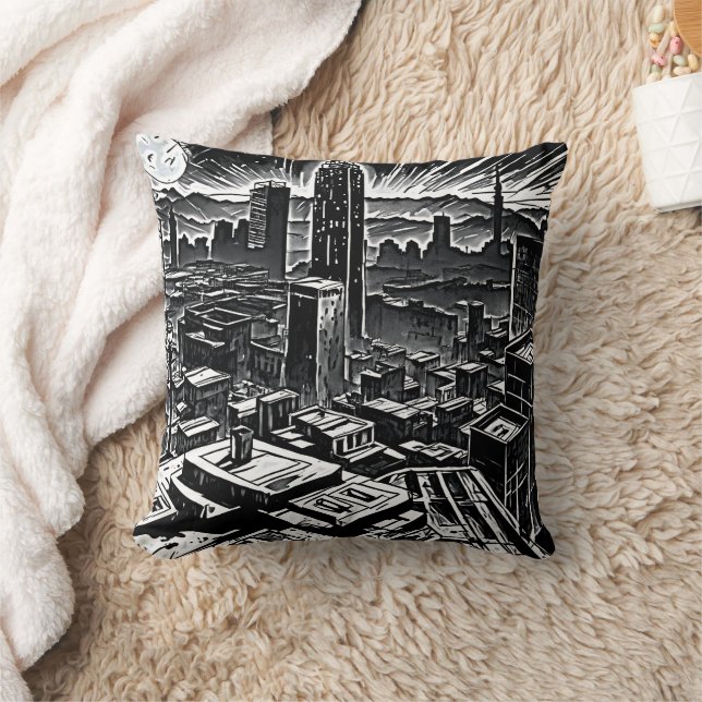 Almofada Filme Noir Night City Travesseiro decorativo - Ret (Cobertor)
