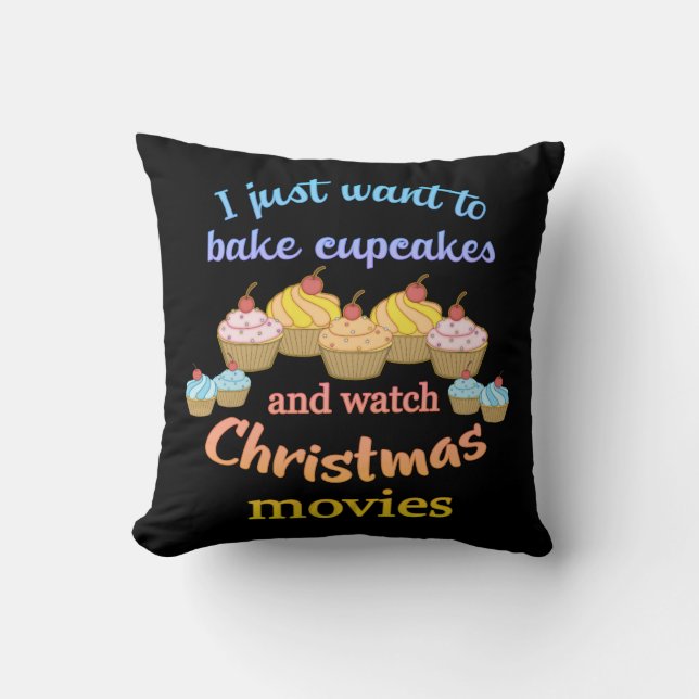 Almofada Filmes e Cupcakes de Natal (Frente)