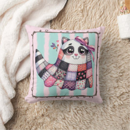 Almofada Filtro de Patchwork de Raccoon - Acento de queda r