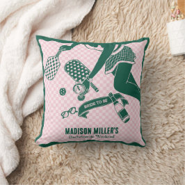 Almofada Fim de Semana de Solteira com Pickleball Moderno e