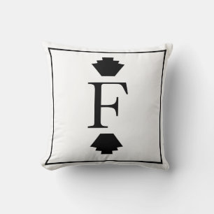 Almofada Finais de Deco de Arte Clássica Moderna   Monogram