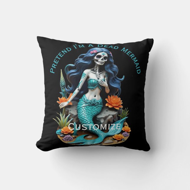Almofada Fingir que sou uma Sereia Morta Thunder_Cove (Frente)