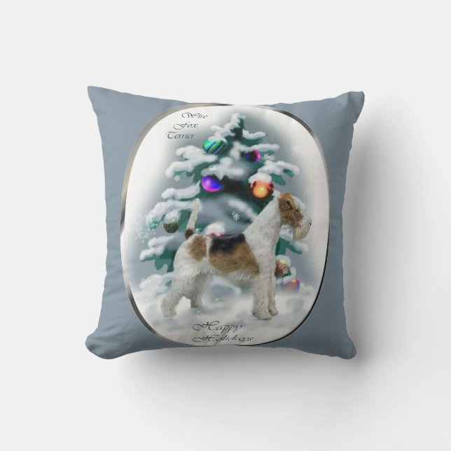 Almofada Fio Fox Terrier Natal (Frente)
