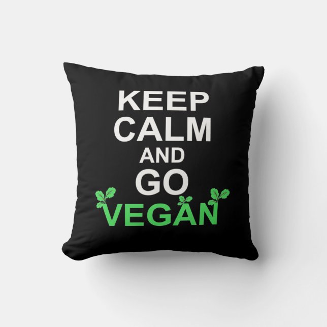 Almofada Fique Calmo E Vá Vegan (Frente)