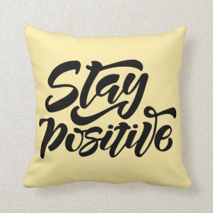 Almofada Fique Positivo Amarelo