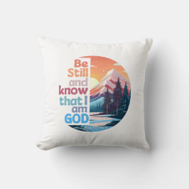 Almofada Fique quieto e saiba que eu sou Deus Versículo da 