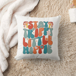 Almofada Fique Trippy Hippie: Tipografia Motivacional