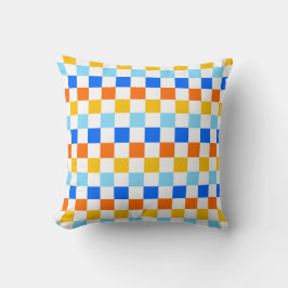 Almofada Fire and ice checkerboard pattern
